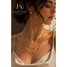 Feray Atak Collection Çelik Top Zincir Kolye