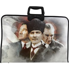 Elit Atatürk Temalı Özel Tasarım Proje Resim Çantası2 35*50