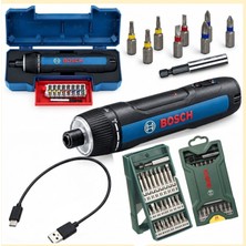 Bosch Go 3 Akülü Vidalama Makinesi ve Bosch 25 Parça Bits Uç ve Aksesuar Seti