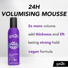 Volumania 24H Hacim Veren Köpük 250 Ml, Saç Şekillendirici Köpük, Hacim Artırıcı Saç Köpüğü, Güçlü Tutuş, Vegan Formül
