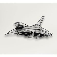Metal Duvar Sanatı Eserleri - Savaş Uçağı - 3D Duvar Silueti Metal Duvar Dekoru Ev Ofis Dekorasyonu Yatak Odası Oturma Odası Dekor Heykel (24 G x 11 Y
