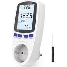 Enerji Maliyeti Ölçüm Cihazı, Elektrik Maliyeti Ölçüm Cihazı, LCD Ekranlı ve Rastgele Modlu Priz, Güç Ölçüm Cihazı, Aşırı Yük Emniyetli Akım Sayacı, M