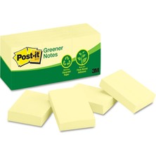 ® Notlar, Orijinal Ped, 1-3/8 x 1-7/8, Geri Dönüştürülmüş, Kanarya Sarısı, Paket Başına 12 Ped