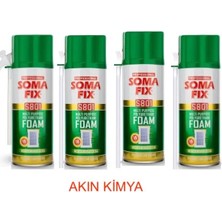 Somafix 4 Adet 300 ml Somafıx Poliüretan Köpük Çelik Kapı Pencere Dolgu S801