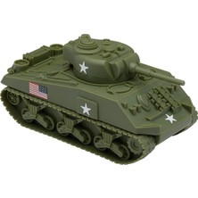 Ww2 Sherman M4 Tank - Od Yeşil 1:32 Plastik Ordu Adamları Için Askeri Araç