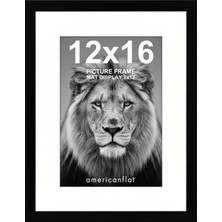Siyah 12X16 Resim Çerçevesi - Mat ile 8X12 Veya 12X16 Mat Olmadan Görüntüler - Kırılmaya Dayanıklı Camlı Ahşap - Duvar Için Yatay ve Dikey Formatlar