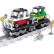 's Araba Taşıma Tren Arabaları 186 Parça Modüler Yapı Taşı Tuğla Tren Seti Oyuncak ve Tuğla Yapı Taşları - Gençler ve Yetişkinler Için