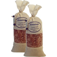Himalaya Tuzu Granül Iri Tane Pembe 2 kg Orjinal Bez Torba