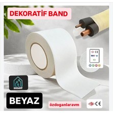 Beyaz Klima Borusu Sarma Dekoratif Bandı (Kalın Band )