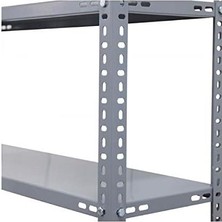 5 Katlı Galvaniz Çelik Raf - Depo, Arşiv, Kiler, Dosya, Market Rafı, Civatalı Raf Sistemi 43X60 cm 200 cm 1.00 mm