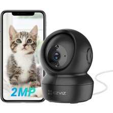 2mp Wifi Ip Kamera Pt Gözetim Kamerası Iç Mekan Iki Yönlü Sesli Hareket Başarı Ir Gece Görüş Evcil Hayvan Köpekleri Bebek Monitörü Alexa C6N Siyah ile