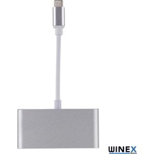4in1 65W Type-C USB Çoğaltıcı Adaptör Port Hub 3xusba Giriş 1 Pd Giriş