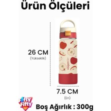 EyER Shoping Vagonlife 550 ml Desenli Tek Kapak Çift Kullanım Pipetli Rahat Içim Kulplu Paslanmaz Çelik Termos 1109-550ML