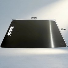 TKÇ Pratik Paslanmaz Çelik Kesme Tahtası 20X30 cm Mutfak Aksesuarı