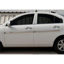 Btm Otomotiv (369) Era Krom Yan Kapı Çıtası 4 Prç. 2006 Üzeri P. Çelik Hyundaı Accent ile Uyumlu