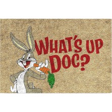 Monnhein Tasarımlı Dekoratif Kapı Önü Paspas, Dış Mekan/ev Içi/banyo/mutfak/yatak Odası/giriş Paspasları (Whats Up Doc, 45X70)