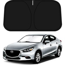2014-2018 Mazda 3 Aksesuarları Için Ön Cam Güneşlik Mazda3 Sedan Hatchback, Ön Pencere Güneşlik Güneşlik Koruyucu Blok Uv Işınları Isı, Katlanabilir 2