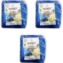 Emek Çadır Kumaşı Branda Tente Uv Güneşlik Gölgelik Koruma Yağmur Su Geçirmez - 5x5 Metre - 3 Paket