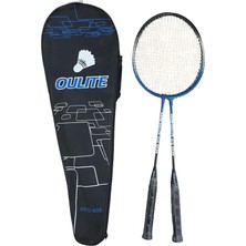 Pro 606 Çantalı Badminton Seti 2 Adet Badminton Raketi 1 Adet Badminton Topu Pro Set Mavi