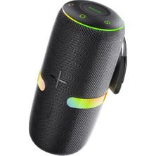 30W Güçlü Baslı Tws Stereo Bluetooth Hoparlör – Rgb Işık Efektleri, Ipx6 Suya Dayanıklı, 10 Saat Kesintisiz Müzik Deneyimi, YSW22, Siyah