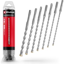 Orijinal Einhell 7 Parça Sds Plus Kırıcı Matkap Ucu Seti, 210 mm (4 Ağızlı Karbür Plakalı, Merkezleme Uçlu, 40CR Takım Çeliğinden Üretilmiştir; Tadila