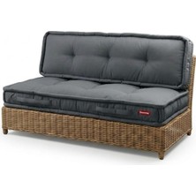 2'li Yer Minderi 60X120X14 cm Palet Minderi, Bahçe Minderi, Oturma Minderi, Balkon Takımı Minderi (Antrasit)