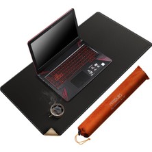 Mantar ve Pu Deri Masa Paspası, 80 cm x 50 cm Büyük Oyun Mouse Pad Xxl, Çift Taraflı Kaymaz Taşınabilir Masa Pedi Sümeni, Hediye Ofis Ev Için Kolay Te