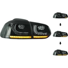 Vw Golf 6 Stop Lambası Takımı Ledli R20 Model Smoke