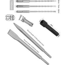 Kırıcı Delici Hilti Için Sds Plus Elmaslı 3lü Matkap Ucu Murç Keski Sds Vidalama Bits Adaptör Seti