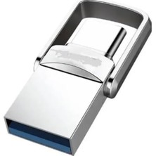 64GB Type-C USB Flash Bellek Mini 3.1 USB Bellek Metal Dual Otg 64 GB Type-C Iphone 15 Pro Max S24 Ultra Otg