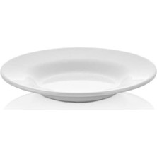 Beyaz Melamin 6lı 21CM Çukur Yemek Tabağı Sağlıklı Hijyenik