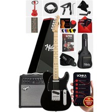TLX-50BK-50AMP Tele Kasa Maple Klavye 2 Single-Coil 50W Amfili Elektro Gitar