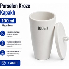 Labolist Porselen Kroze Kapaklı 100 ml Uzun Form 1 Adet