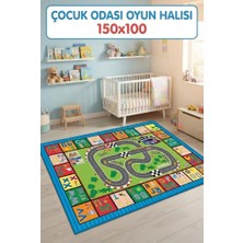 Farbu Oyuncak Eğitici Çocuk Odalarına Uygun Yüzeyi Silinebilir 150 x 100 cm Alfabe Jagu Oyun Halısı