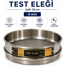 Labolist Test Eleği - Çap: 20 cm 4 mm Paslanmaz Çelik