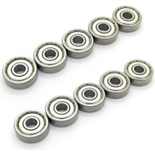Dünya Magnet 10 Adet 625ZZ Rulman - Metal Mühürlü Çok Amaçlı Bilye Rulman - 5X16X5 Ölçülerinde