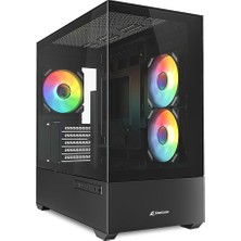 Kasa Mını Tower Psusuz 3xfan Mk6 Rgb Black