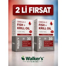 Walkers Vitamins Krilloil Omega 3 Sitikolin 2li Paket