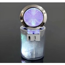 7 Renkli Rgb LED Işıklı Lüx Oto Küllük Kapaklı Spor Araç Içi Küllük Araba Küllüğü
