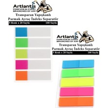 Kendinden Yapışkanlı Ayraç Postit 5 Renkli 2 Paket Yapışkanlı Not Kağıdı Transparan Parmak Ayraç Indeks Seperatör 5 Li Mini