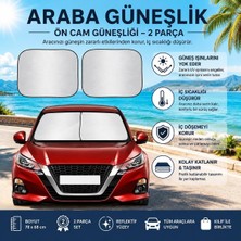 Araba Güneşlik Araba Araç Içi Güneşlik Araç Için Ön Cam Güneşliği Oto Içi Katlanır Perdesi Oto Ön Cam Güneşliği 78-68 cm 2 Parça