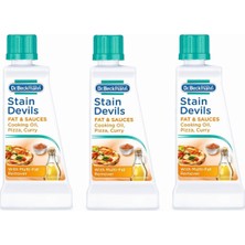 Dr Beckmann Leke Devils Yağ ve Soslar Yemeklik Yağ, Pizza &amp; Köri Leke Çıkarıcı (3 x 50ML)