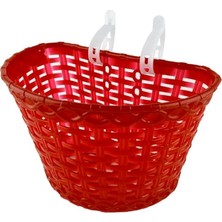 16-20 Jant Uyumlu Hasır Desenli Plastik Çocuk Bisikleti Ön Sepet