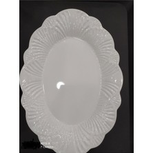 Biodata 2 Adet 28X20 cm Melamin Kırılmaz Kayık Salata Tabağı Servis Tabağı Yemek Meze Tabağı 3
