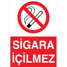 Sigara Içilmez Uyarı Tabelası - 35X50 Foreks - SİG34