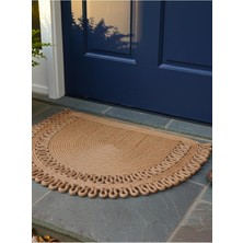 Handwoven Jüt Kapı Önü Karşılama Paspası Moderin Tasarım Hasır El Işi Çift Taraflı Paspas Ev Ofis Karavan Tekne Için Uyumlu Dört Mevsim Dayanıklı (Has