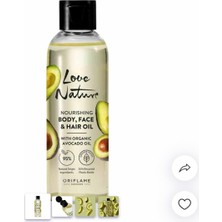 Love Nature Organik Avokado Yağı Içeren Besleyici Vücut, Yüz ve Saç Yağı, 41283AVAKADO