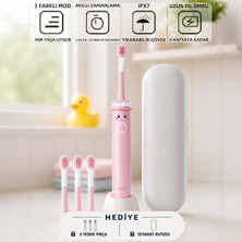 Oral B2 Kids Care Şarj Edilebilir Diş Fırçası Pembe + 4 Adet Fırça Başlık