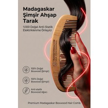 TRANSFORMACION%100 Doğal Madagaskar Şimşir Ahşap Tarak - 16 cm Anti-Statik Elektriklenme Önleyici El Yapımı Saç Derisi Masaj Tarağı Kepek Karşıtı Orga
