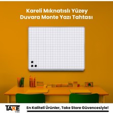 Mıknatıslı Yüzey Kareli Yazı Tahtası, 120X180 Cm, Beyaz